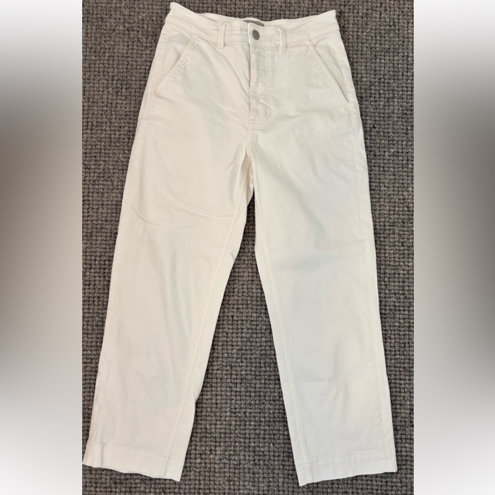 Everlane - The Utility Straight Leg Pant - Bone - Size 6